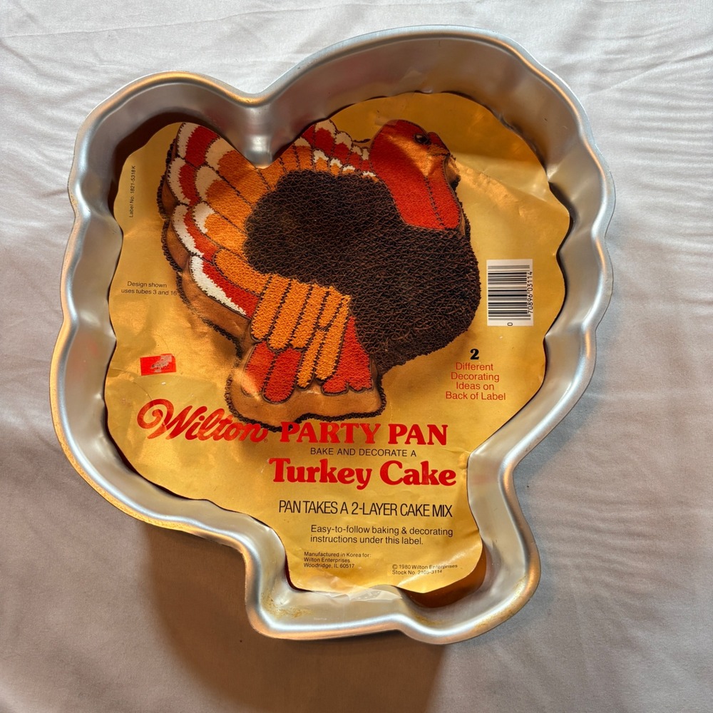 Vintage Wilton Turkey Cake Pan 1980 Thanksgiving Party Pan 2105-3114 Aluminum